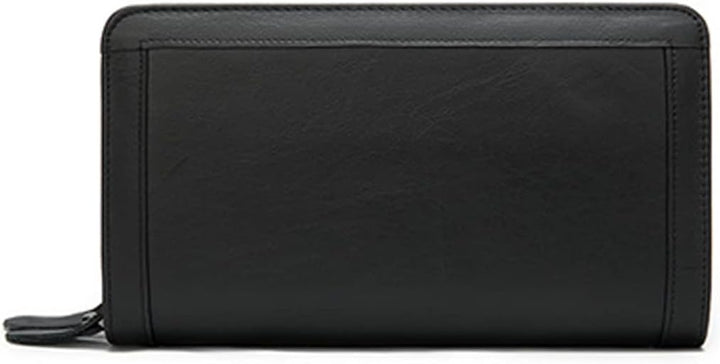 PORRASSO Herren Geldbörse Leder Clutch Tasche Kreditkartenetui Brieftasche Handytasche Portemonnaie