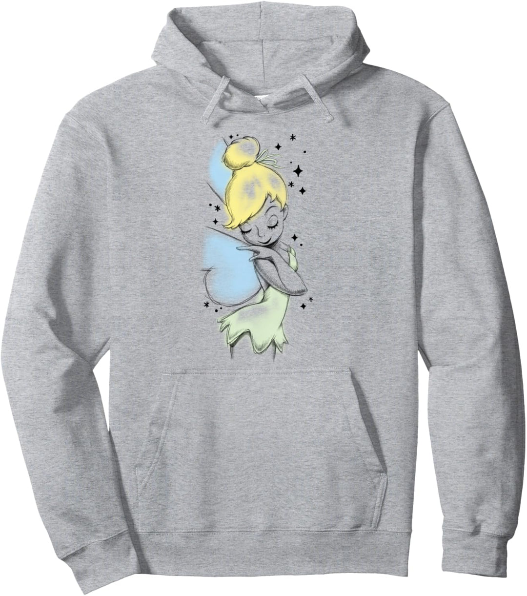 Disney Peter Pan Tinkerbell Airbrush Style Sketch Pullover Hoodie