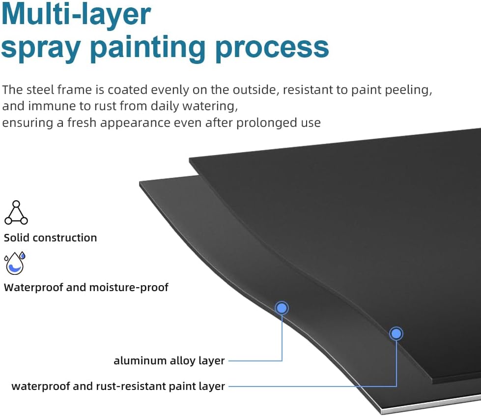 Pflanzenständer Blumenständer Draussen& Innen Aluminium, Blumenbank Pflanzen Blumenregal für Garten,