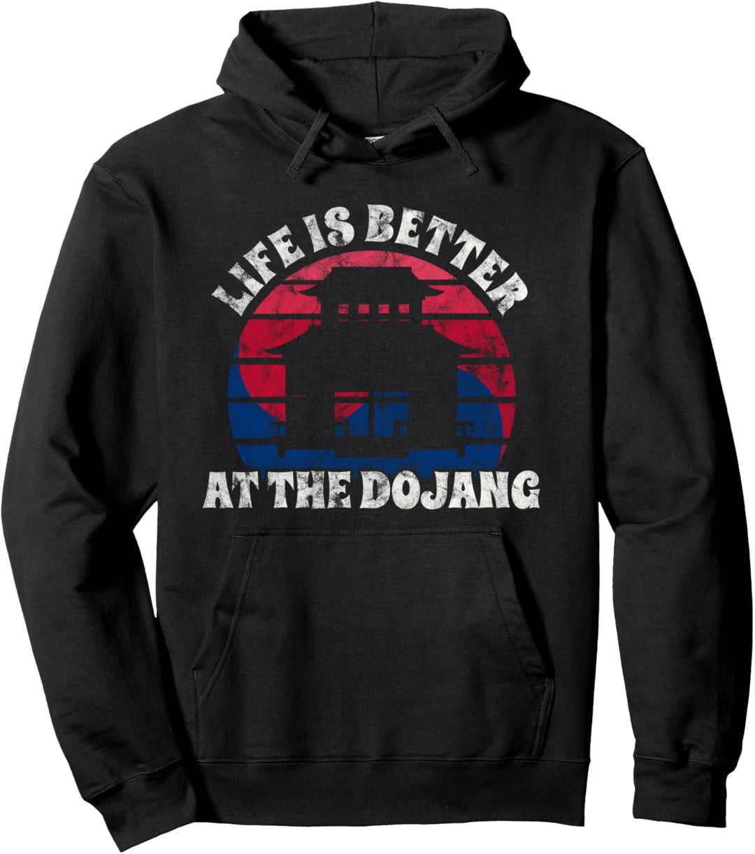 Tang Soo Do Life is Better at the Dojang Vintage Sunset Pullover Hoodie