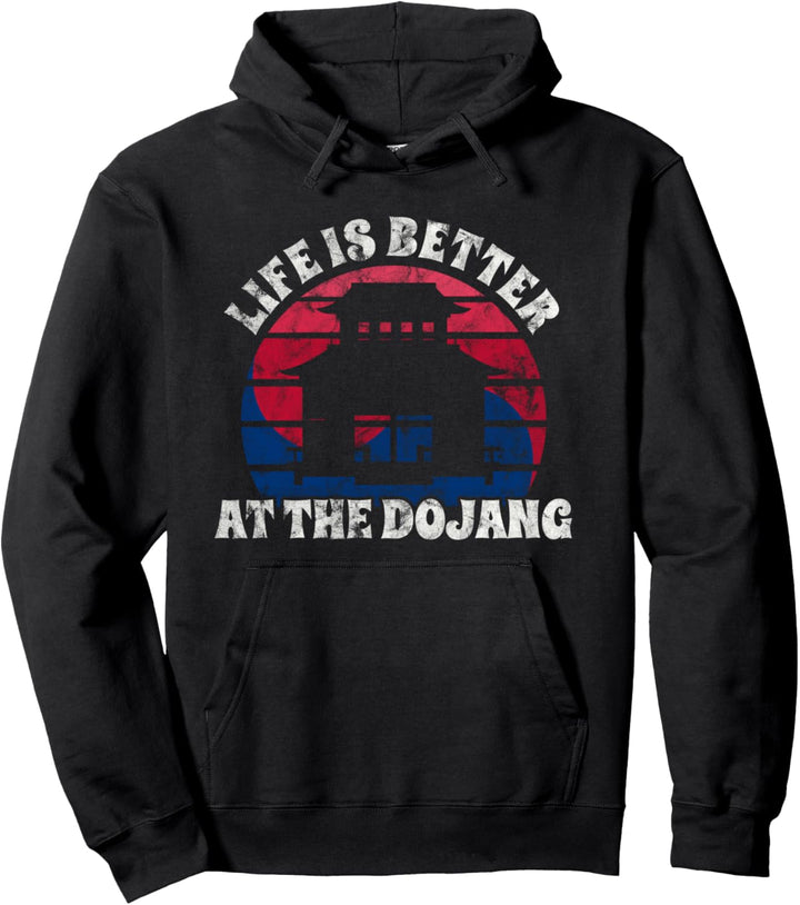Tang Soo Do Life is Better at the Dojang Vintage Sunset Pullover Hoodie