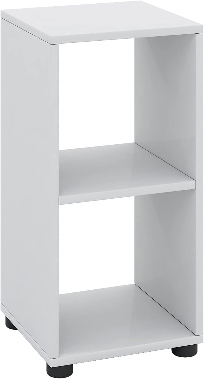 VCM Holz Aufbewahrung Stand Regal Standregal Bücher Benas-2 Weiss
