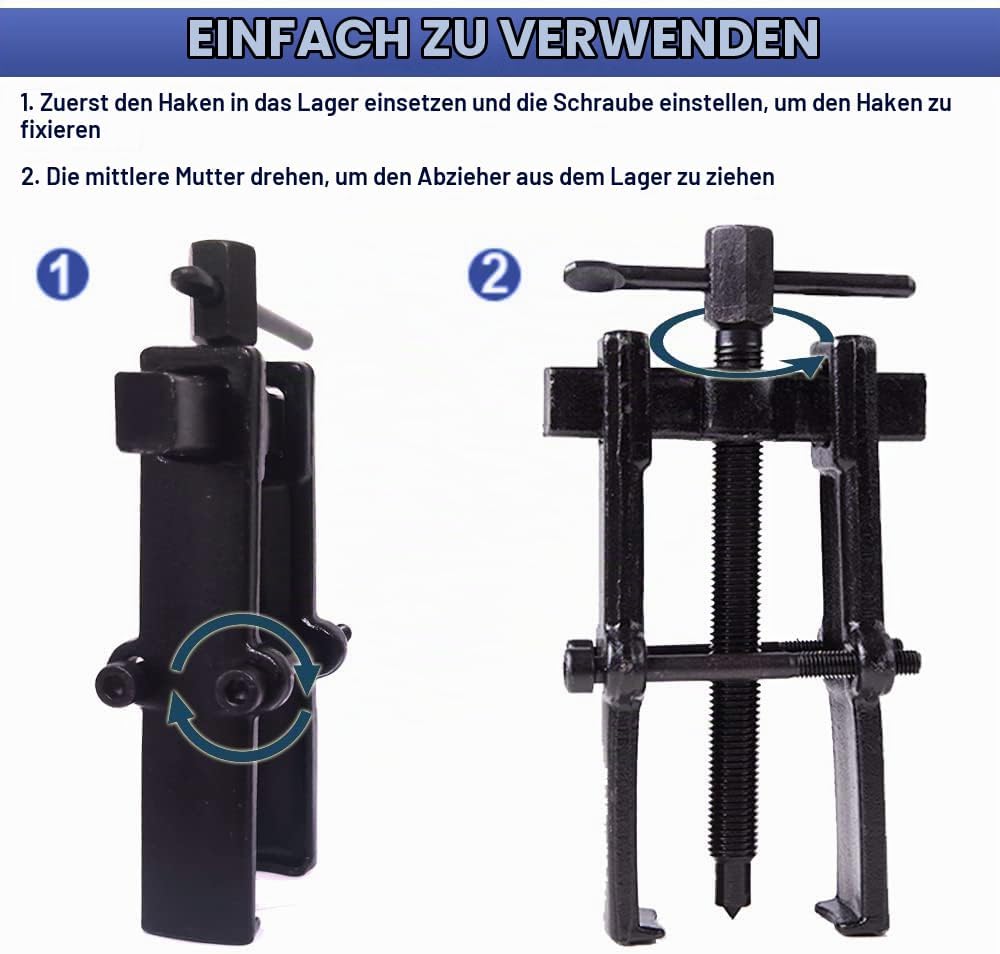 4X Zwei Backen Abzieher 2&