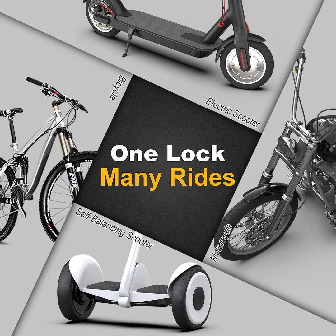E Scooter Schloss, Handschellenschloss Hohe Sicherheit, Fahrradschloss 90 cm, Schloss für E Scooter