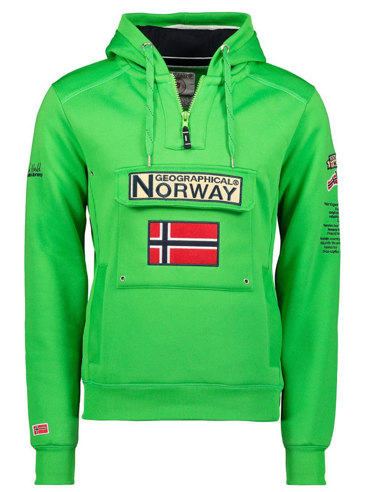 Geographical Norway GYMCLASS Men - Herren Kapuzenpullover Hoody S Grün, S Grün