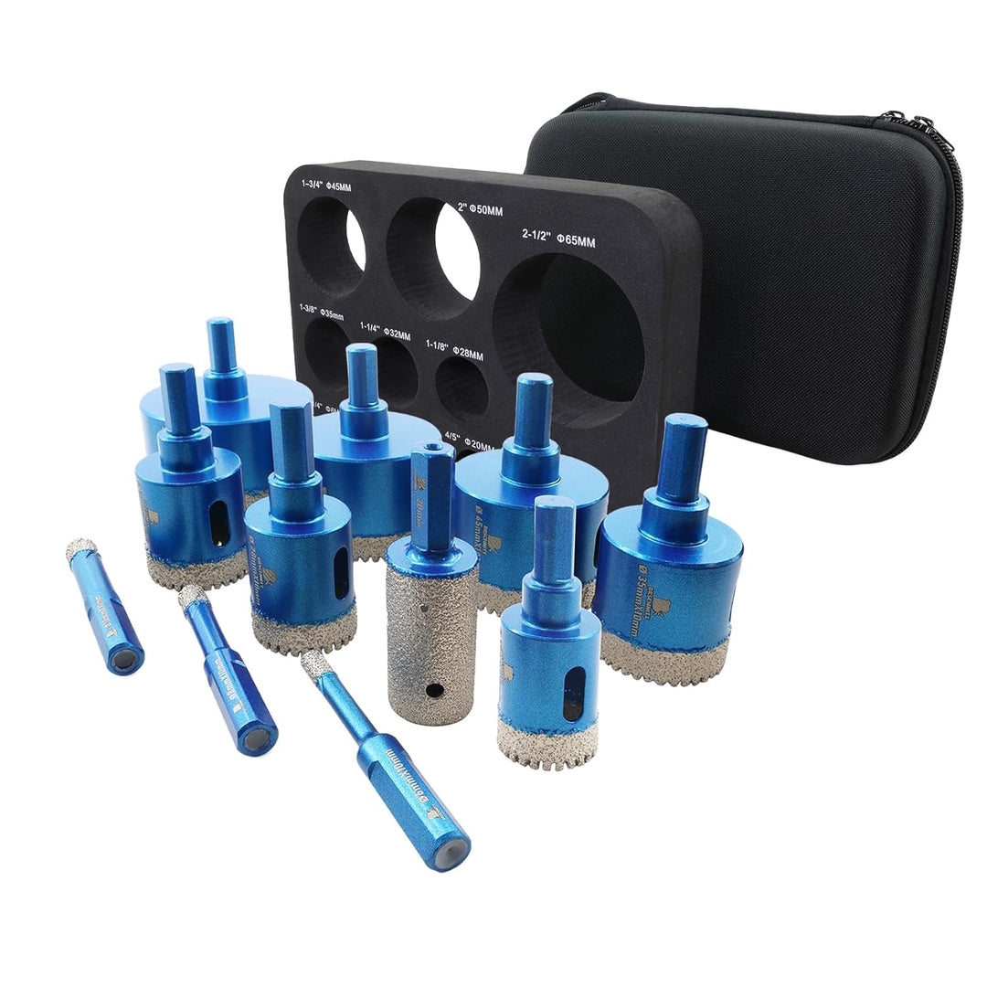 Diamantbohrer Fliesenbohrer Set - BRSCHNITT Diamantbohrer Diamant Fingerfräser für Keramik, Granit,