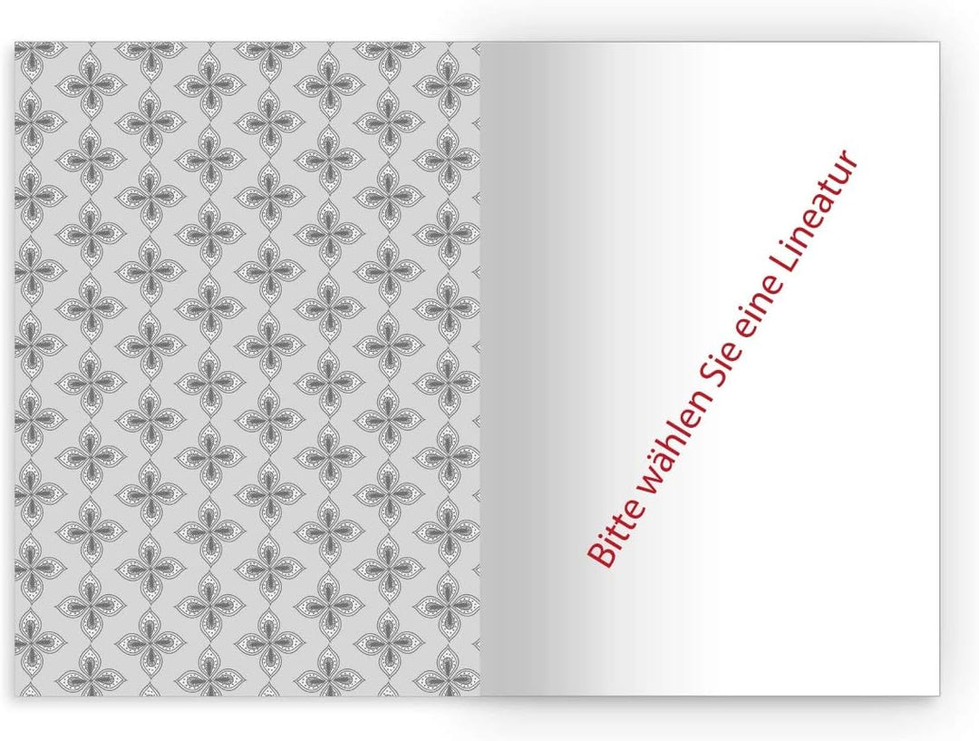 Kartenkaufrausch 16 personalisierte Edle Vintage DIN A4 Grundschul Hefte mit dekorativem, floralem P