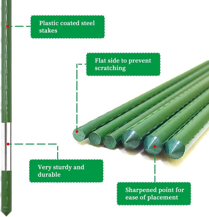 G-LEAF Pflanzenstütze, 25 Stück Pflanzenstab,Blumenstütze Zimmerpflanzen,Pflanzenhalter,rankhilfe zi