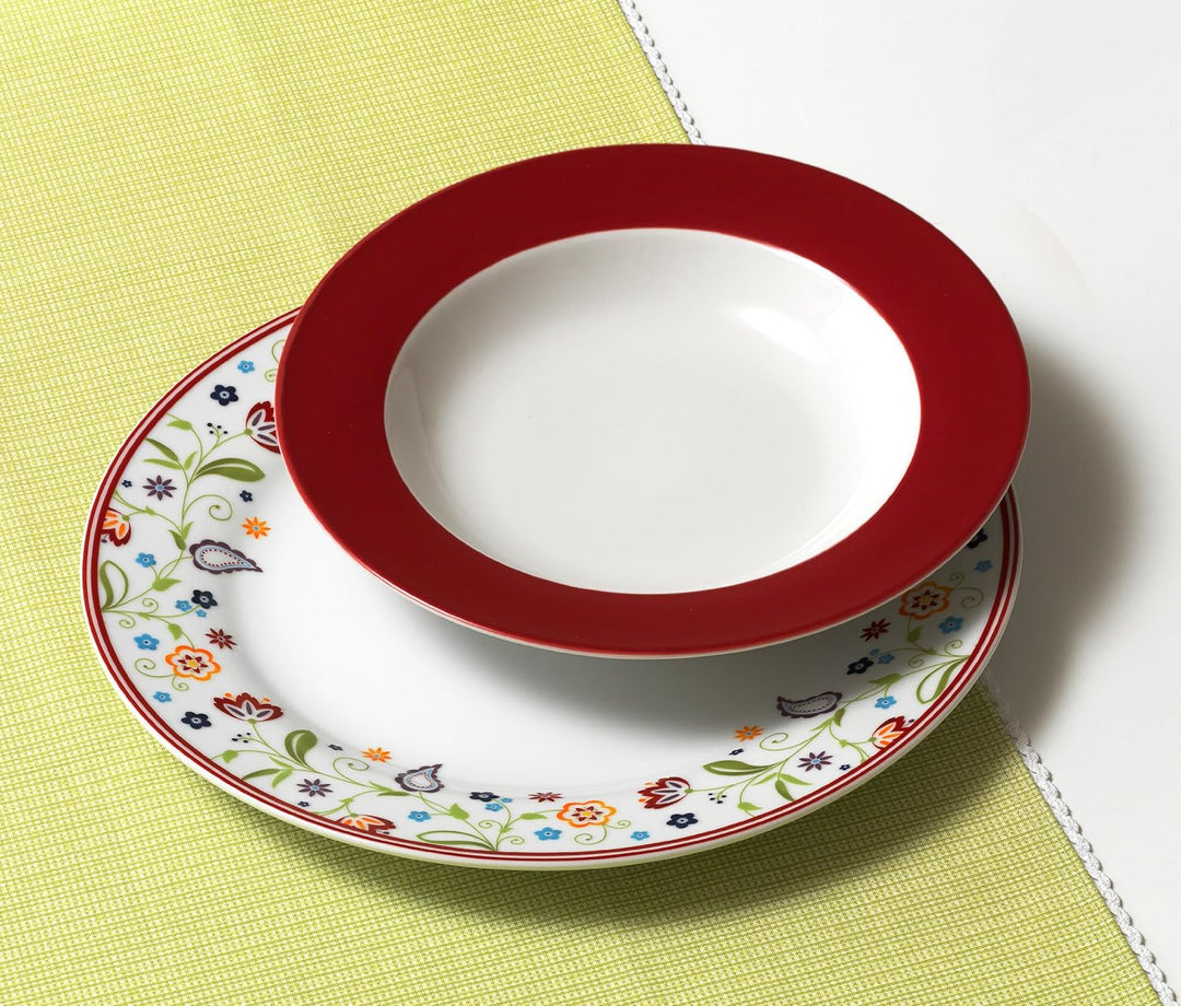 Ritzenhoff & Breker Tafelservice Doppio Shanti, 8-teilig, Porzellangeschirr, Rot