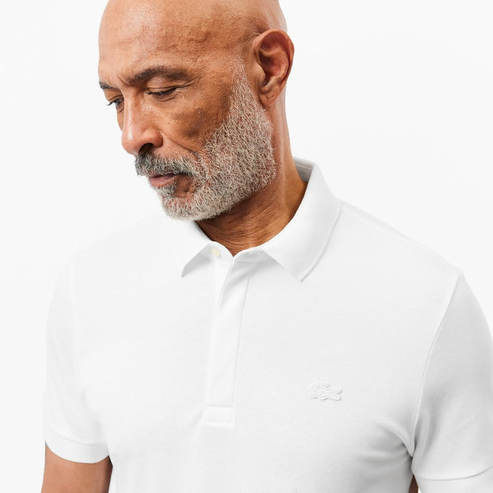 Lacoste Herren Polo-Shirt Kurzarm PH5522, Männer Polo-Hemd,verdeckte Knopfleiste,Regular Fit S White