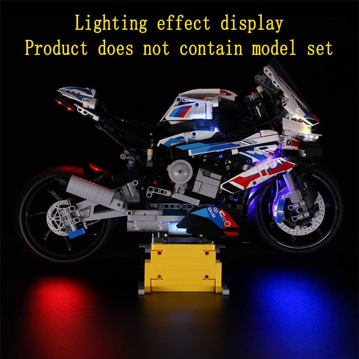 GEAMENT LED Licht-Set Kompatibel mit Lego BMW M1000RR - Beleuchtungsset für Technic 42130 Baumodell