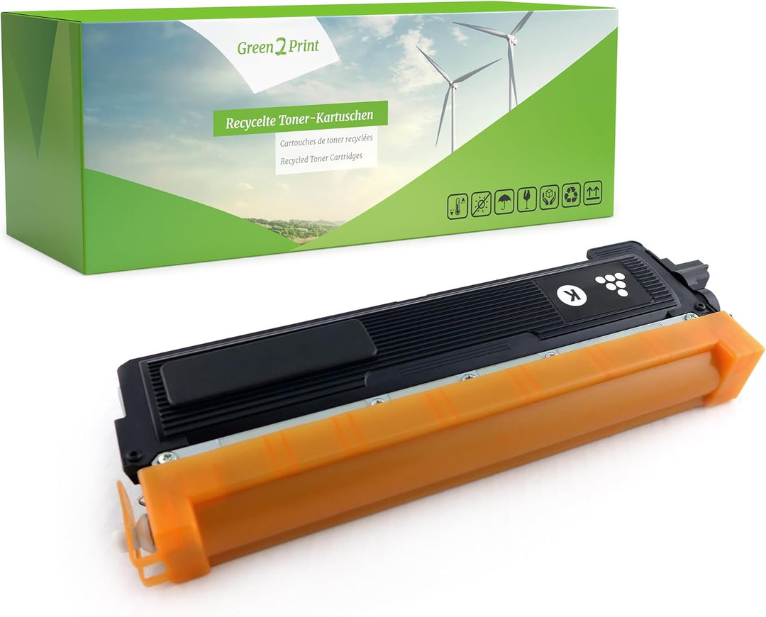Green2Print Toner Doppelpack, 2 Kartuschen 2X 2200 Seiten ersetzt Brother TN-230BK passend für Broth