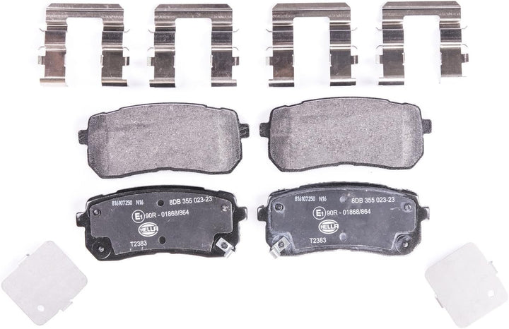 HELLA PAGID 8DB 355 023-231 Bremsbelagsatz - T2383 - Dicke/Stärke: 15.5mm - Bremssystem: Mando - mit