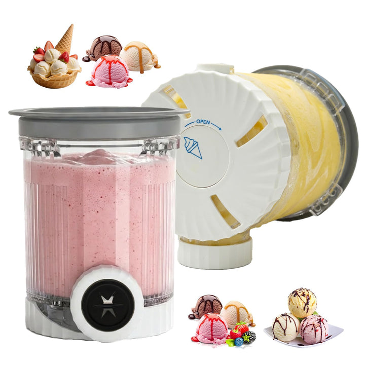 2 Stück Ersatz Behälter Kompatibel mit Ninja Creami Swirl NC700 NC701EU Serie, 480 ml Eisbehälter Ei