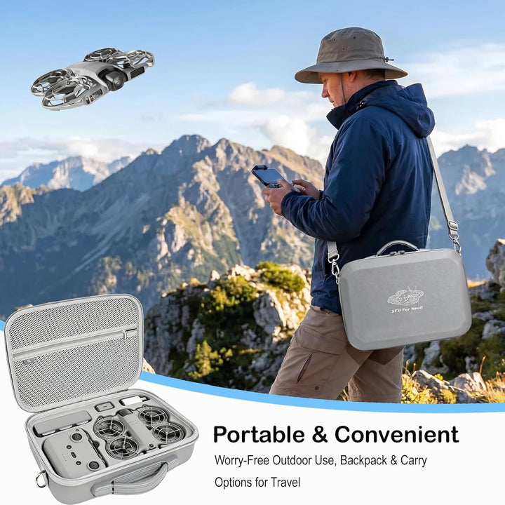 Tasche für DJI Neo 2 Fly More Combo, Neo 2 Tasche Hartschalen Case für DJI Neo 2 Zubehör, Kompakte R