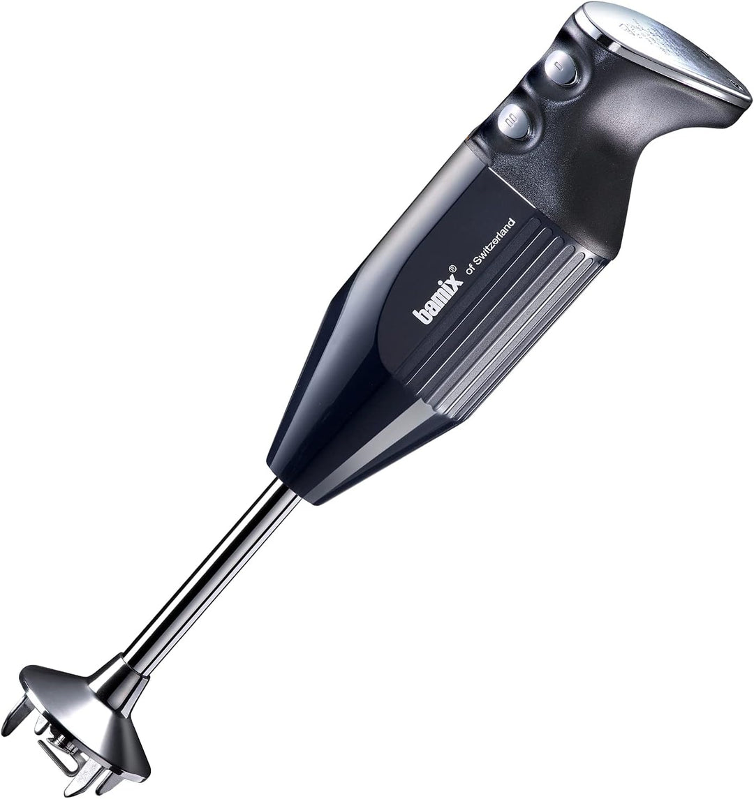bamix Stabmixer Set M200 DELUXE C3 inkl. Multifunktionsmesser, Quirl, Schlagscheibe, Becher, Halteru