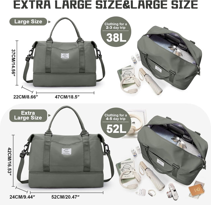 Gross Reisetasche Damen Handgepäck Tasche Sporttasche Weekender Bag Schwimmtasche Wasserdicht Travel