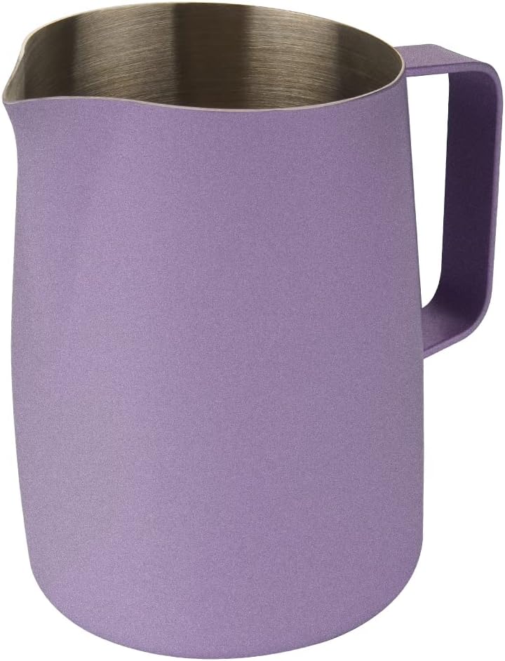 Milchaufschäumkrug mit Griff, 600 ml, Edelstahl-Dampfkrug, Espresso-Milchaufschäumer, für Kaffee, Ca