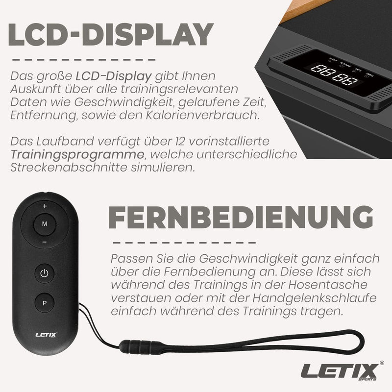 Elektrisches Laufband DeskWalk für zu Hause oder Büro, LCD-Display Motorisiertes Fitnessgerät, Schre