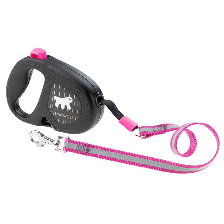 Ferplast Reflektierende Hundeleine Flippy ONE Reflex, Rollleine mittelgrosse Hunde bis 25 kg. Auszie