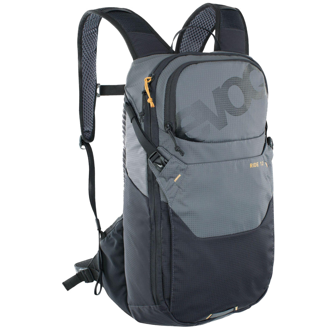 EVOC RIDE 12 Protektor Fahrradrucksack, Trekkingrucksack für Trails & Alltag (cleveres Taschenmanage