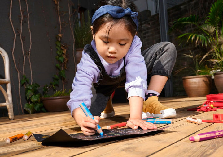 STABILO Buntstift, Wasserfarbe & Wachsmalkreide woody 3 in 1-18er Pack mit Spitzer und Pinsel - mit