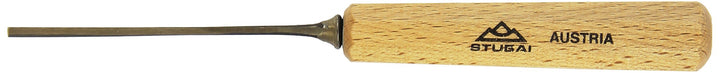 STUBAI-527102 Gerades Balleisen/Stechbeitel 2 mm | Stich 1 | einseitig geschliffen, mit Holzgriff |