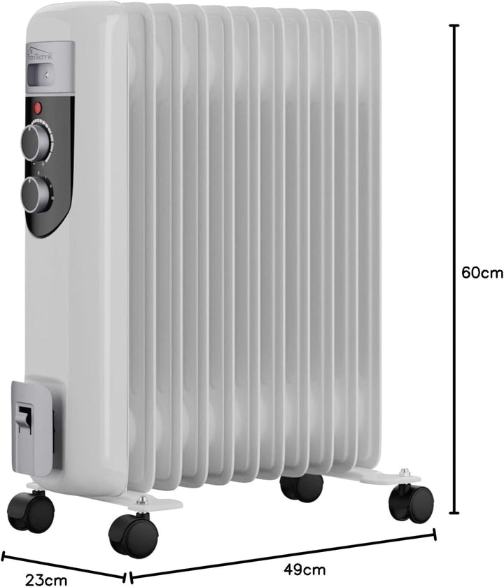 Tronitechnik® Elektroheizung Ölradiator Öl-Heizung Radiator 3 Heizstufen 11 Rippen Elektrischer Heiz