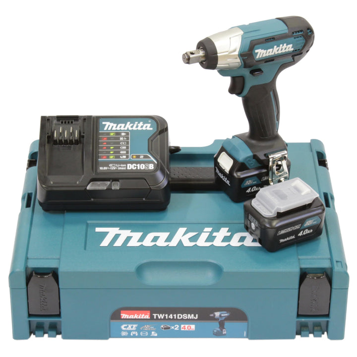 Makita TW141DSMJ Akku-Schlagschrauber 12 V max. / 4,0 Ah, Akkus + Ladegerät im MAKPAC mit Akkus + La
