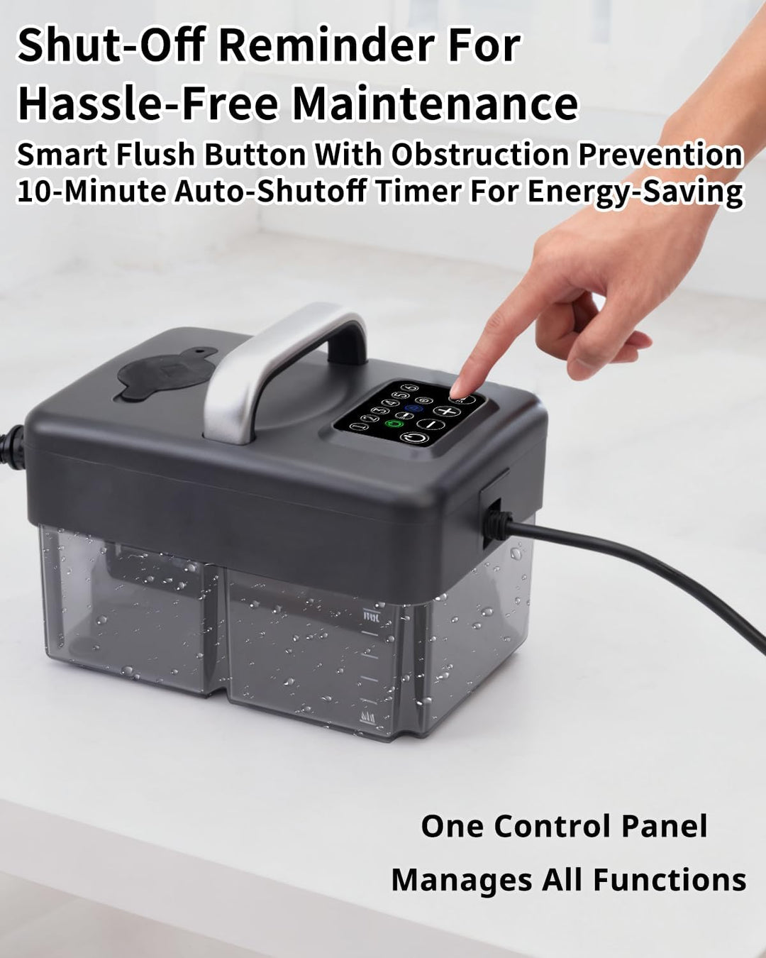 Dampfreiniger Handgerät für Alles 2500W | 6-Stufig Einstellbar, 1,6L Wassertank, 120 °C Dampf,15s Au