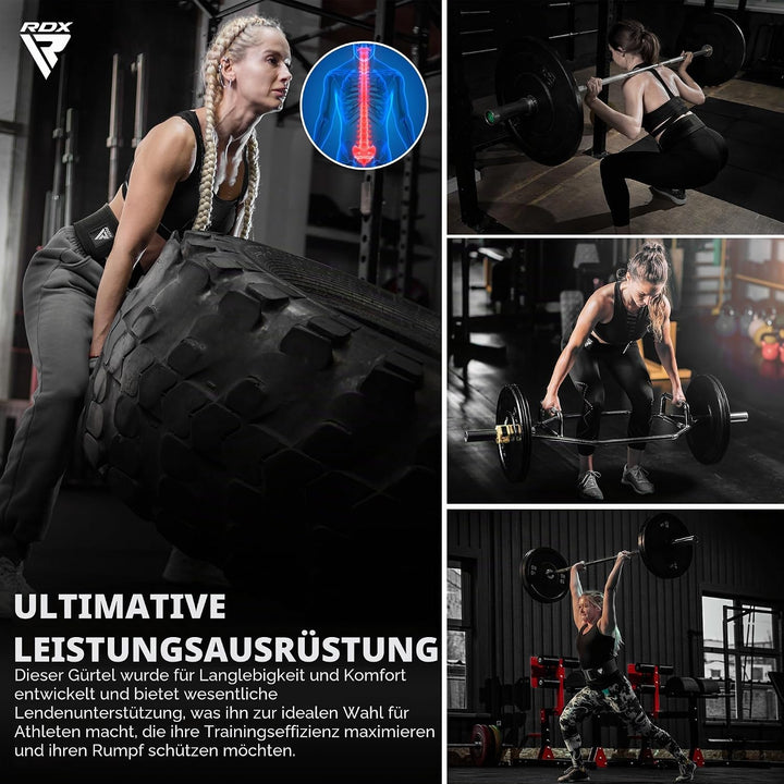 RDX 4” Gewichthebergürtel, Auto-Lock Trainingsgürtel, Powerlifting Krafttraining Bodybuilding Fitnes