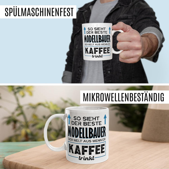 Tasse Modellbauer Geschenk, So sieht der beste Modellbauer der Welt aus, Geschenkidee Modellbau Mode