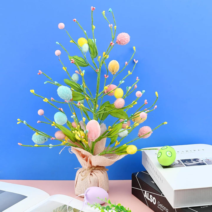 Ostern Beleuchteter Baum 46cm Lichterbaum Lichterzweige für Innen LED-Osterdekoration Baum Batterieb