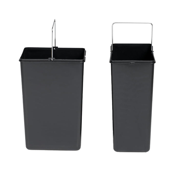 SVITA V2X15 Mülleimer 30 Liter (2 x 15L) Abfallsammler Abfalleimer Mülltrennung vertikal Ordnung uni