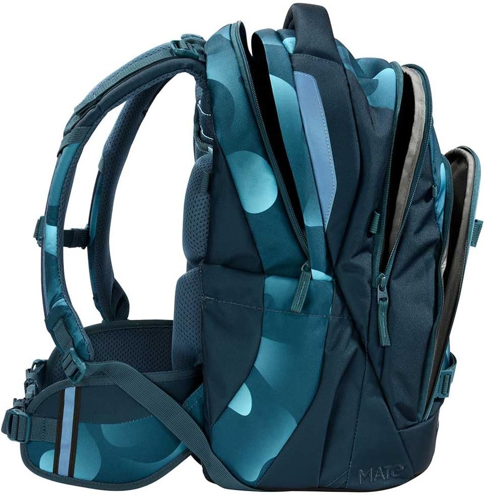 coocazoo MATE Schulrucksack-Set 2tlg inkl. Schlamperbox Aqua Flow, Aqua Flow