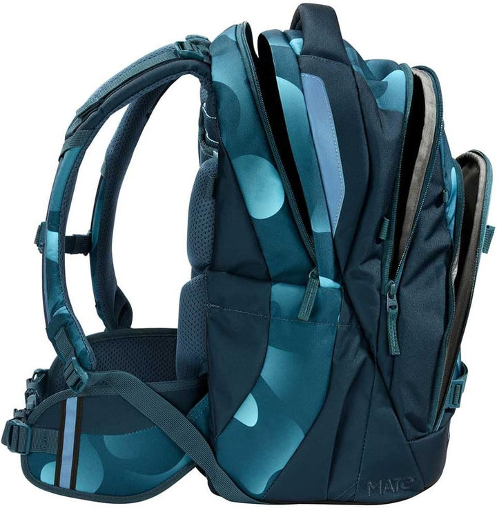 coocazoo MATE Schulrucksack-Set 2tlg inkl. Schlamperbox Aqua Flow, Aqua Flow