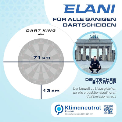 ELANI – klimaneutraler Dartring für optimalen Schutz von Wand, Boden, Dartpfeil und Flight – passgen