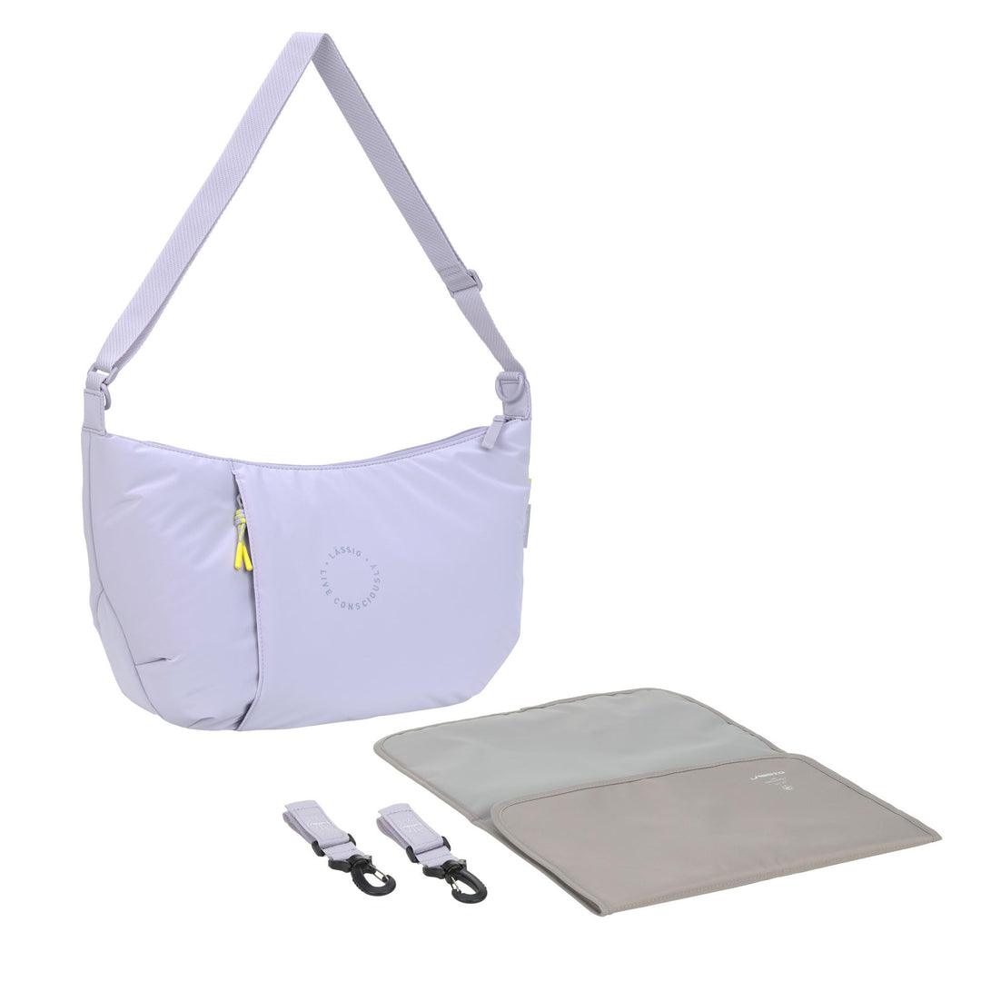 LÄSSIG Baby Wickeltasche zum Umhängen mit Wickelunterlage, Kinderwagenbefestigung, wasserabweisend/G