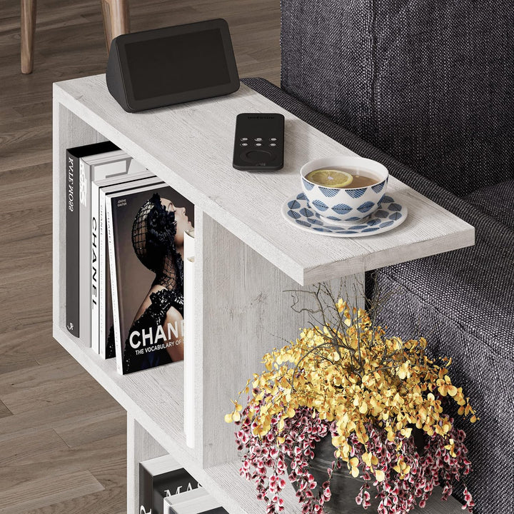 HOCUS PICUS | Homemania Holz Beistelltisch mit 2 Etagen | Sofatisch, Regal-Organizer, Büro, Wohnzimm