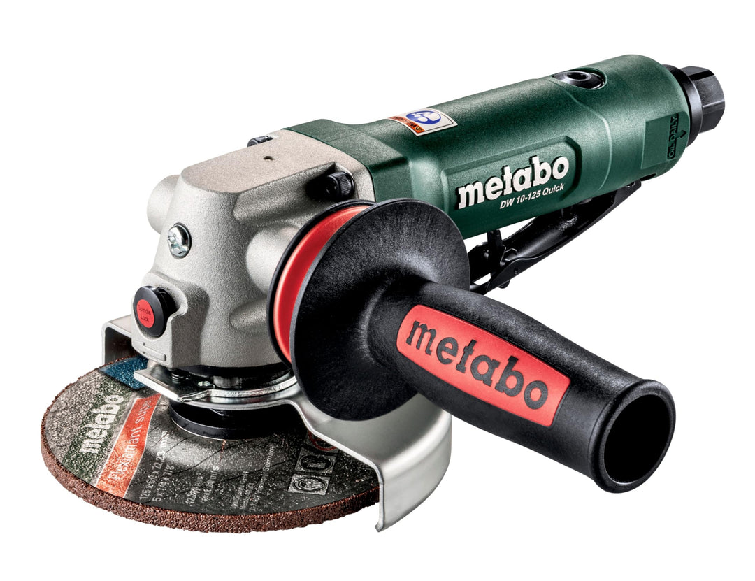 Metabo Druckluft-Winkelschleifer DW 10-125 Quick (601591000) Karton, Watt, Scheiben-Ø: 125 mm, Leerl