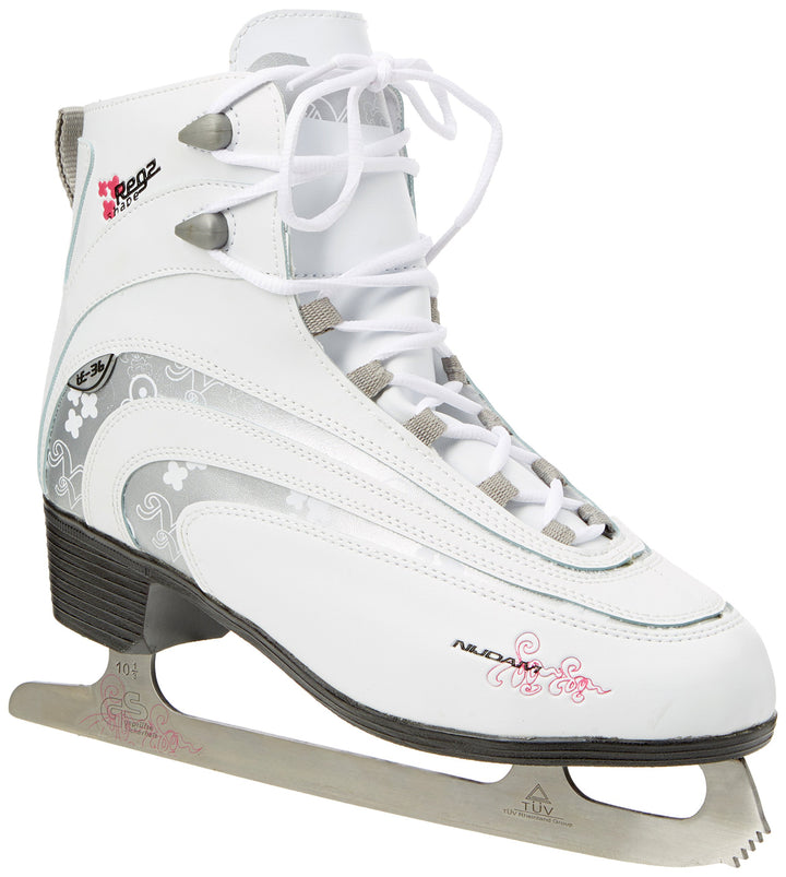 SCHREUDERS SPORT Nijdam 0043-WIT-41 Damen Eiskunstlauf 36 Weiss/Silber/Fuchsia, 36 Weiss/Silber/Fuch