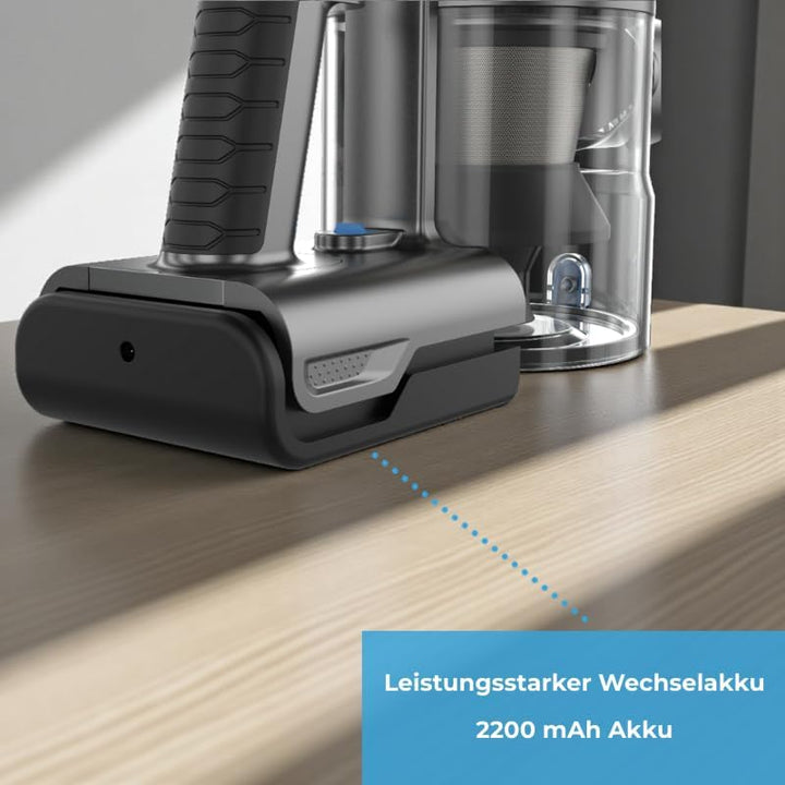 Innova Akku Staubsauger 22000Pa/500 AirWatt/45Min, 1,5L Staubsauger Kabellos, Anti-Tangle-Bürste, Wa
