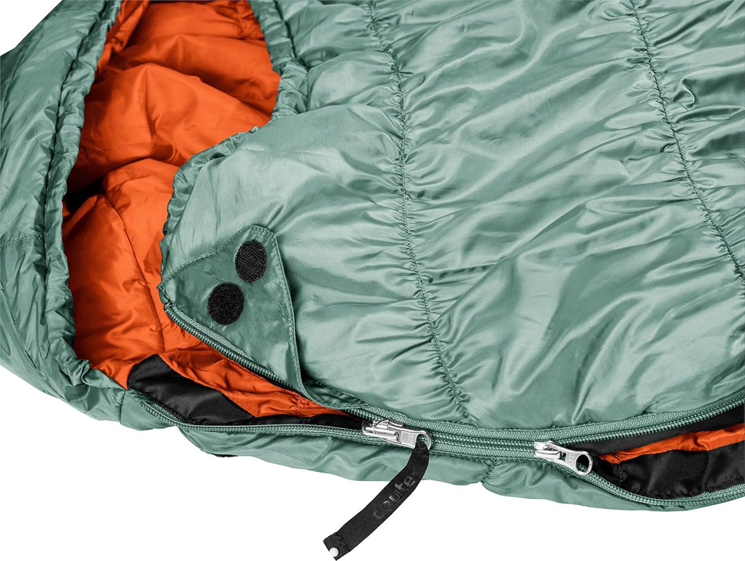 deuter Exosphere +4° Kunstfaserschlafsack sage-paprika Right Zip, sage-paprika Right Zip