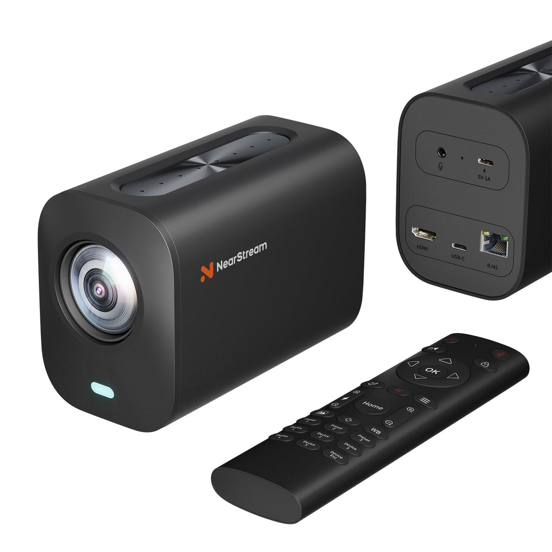 NearStream 4K-Webcam für Streaming, 1/2,8 Zoll CMOS-Sensor mit 8 Megapixeln, 40-facher Hybrid-Zoom,
