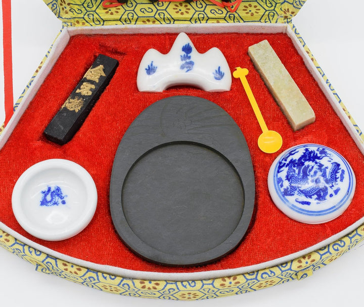 Zen Minded Chinesische Kalligraphie &amp; Orientalische Tinte Schreiben/Lack-Set - Enthält 4 Pinsel, Tin