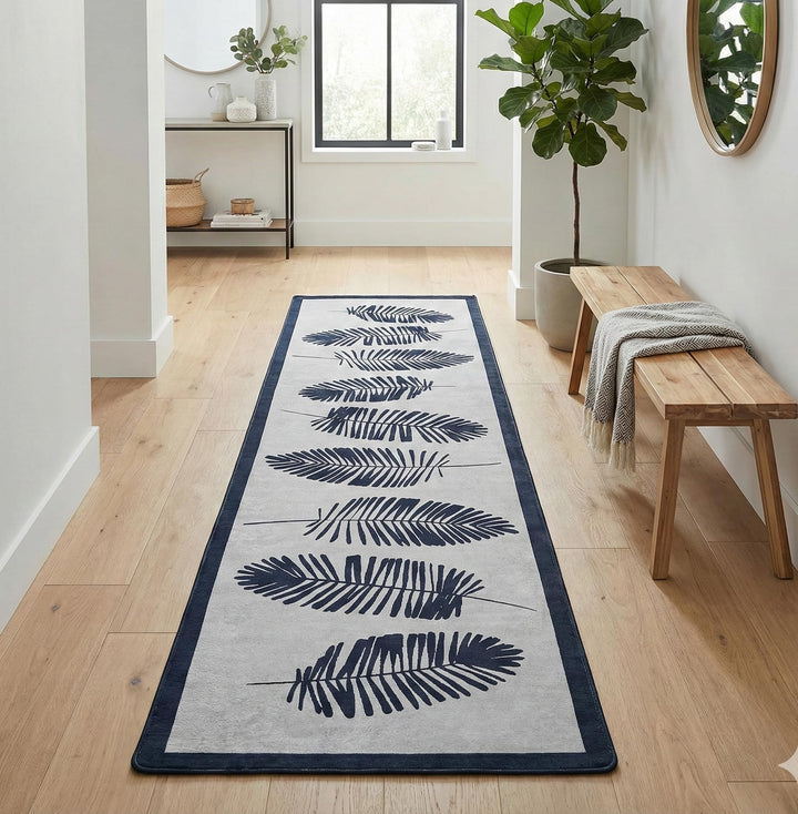 miqna Wohnzimmer Teppich Kurzflor Moderne geometrische rutschfeste Boden Flur Teppich Gel Läufer sch
