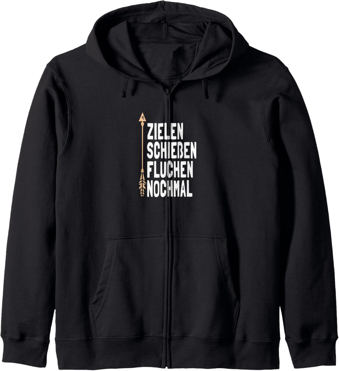 Zielen Schiessen Fluchen Nochmal Bogenschiessen Bogenschütze Kapuzenjacke