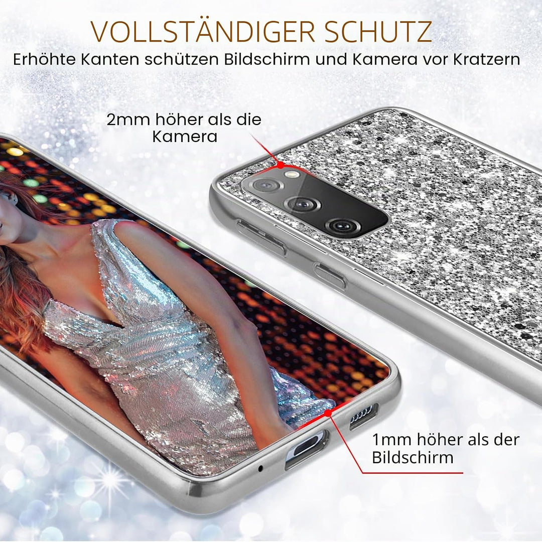 Hülle S20 FE Handyhülle für Samsung Galaxy S20 FE 5G Hülle Glitzer Bling Sparkle Ultra Dünn Schutzhü