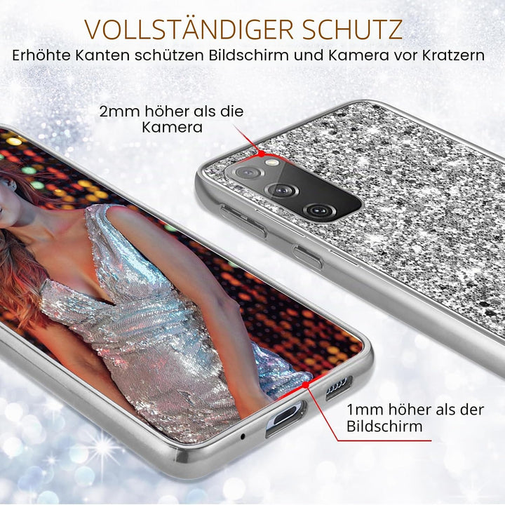 Hülle S20 FE Handyhülle für Samsung Galaxy S20 FE 5G Hülle Glitzer Bling Sparkle Ultra Dünn Schutzhü