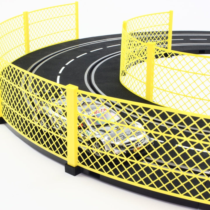 Overdrive-Racing Fangzaun System gelb 1m kompatibel mit Carrera Digital 124 132 EVO Kurven Geraden Z